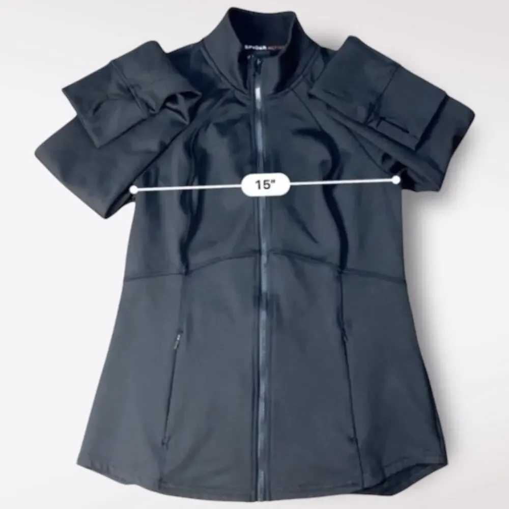Spyder Women’s Black Athletic Jacket Size M Gym‎ Casual Fall Winter Hiking - Picture 4 of 8